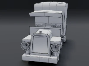 toon box truck 3D Model