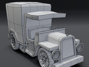 toon box truck 3D 모델
