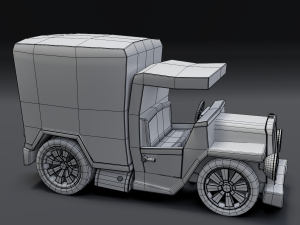 toon box truck 3D 모델