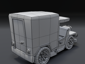 toon box truck 3D 모델