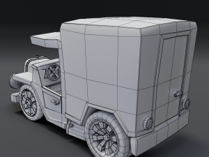 toon box truck 3D 모델