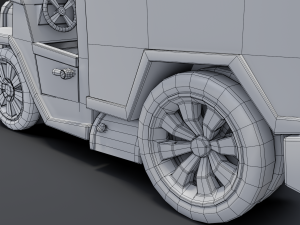 toon box truck 3D 모델