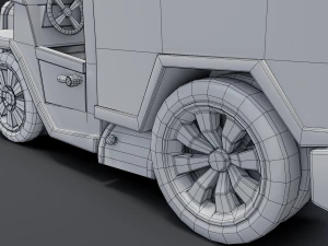 toon box truck 3D Model