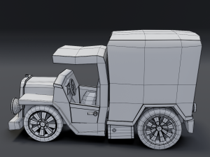 toon box truck 3D 모델