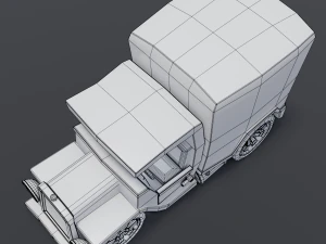 toon box truck 3D Model