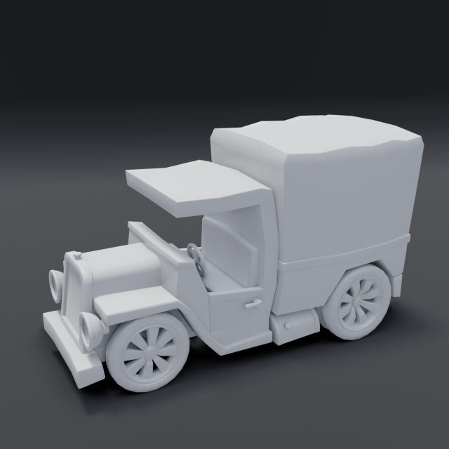 toon box truck 2 3D Model .c4d .max .obj .3ds .fbx .stl .blend 