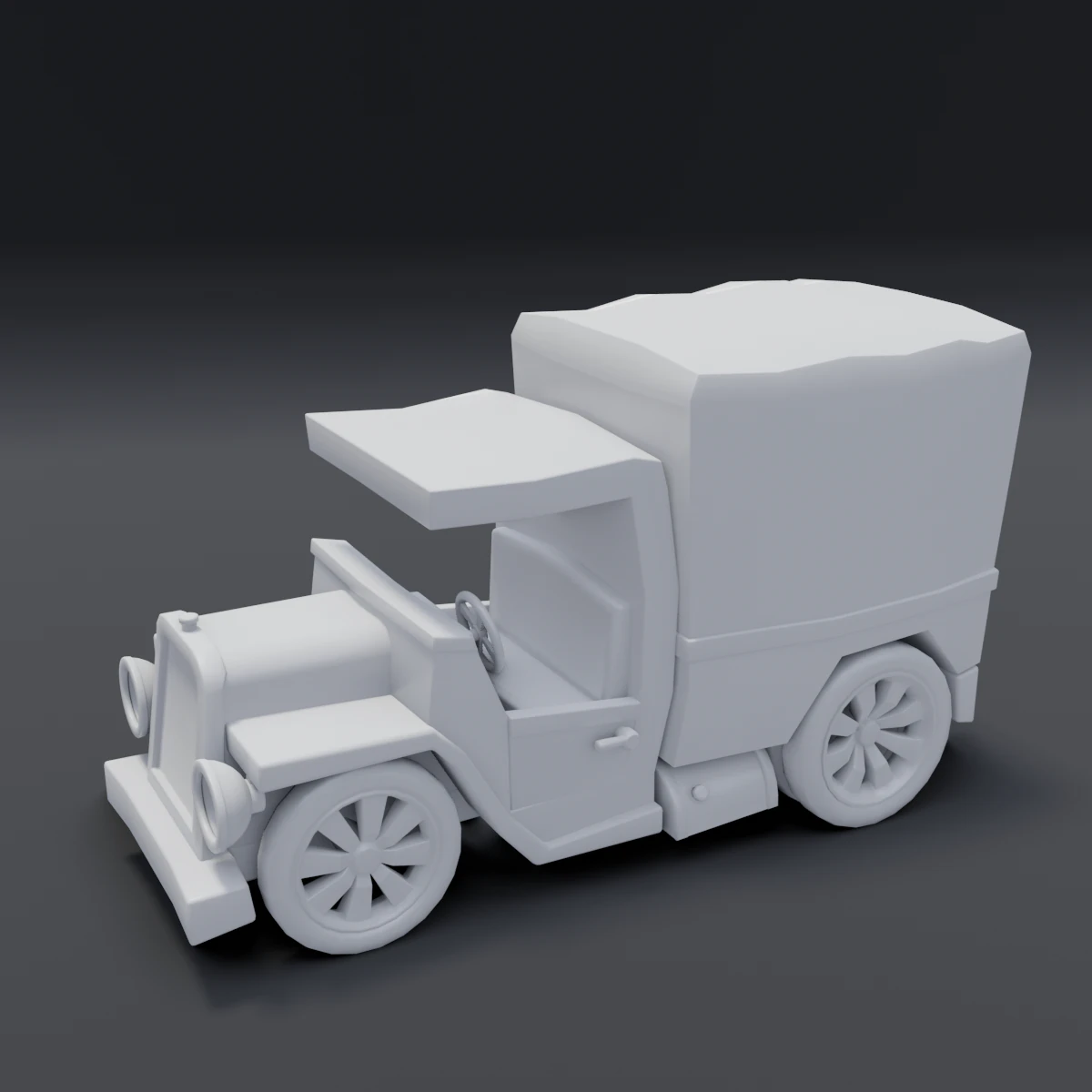 toon box truck 2 3D Model .c4d .max .obj .3ds .fbx .stl .blend