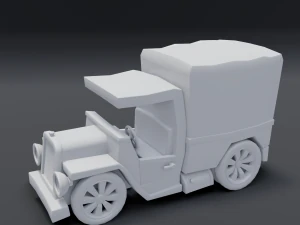 toon box truck 2 3D Model