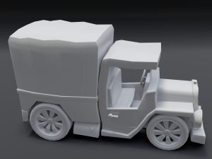 toon box truck 2 3D Model