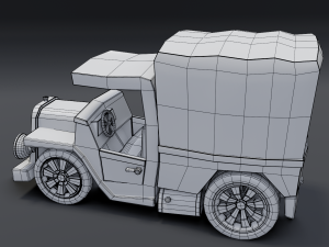toon box truck 2 3D Model