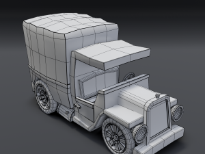 toon box truck 2 3D Model