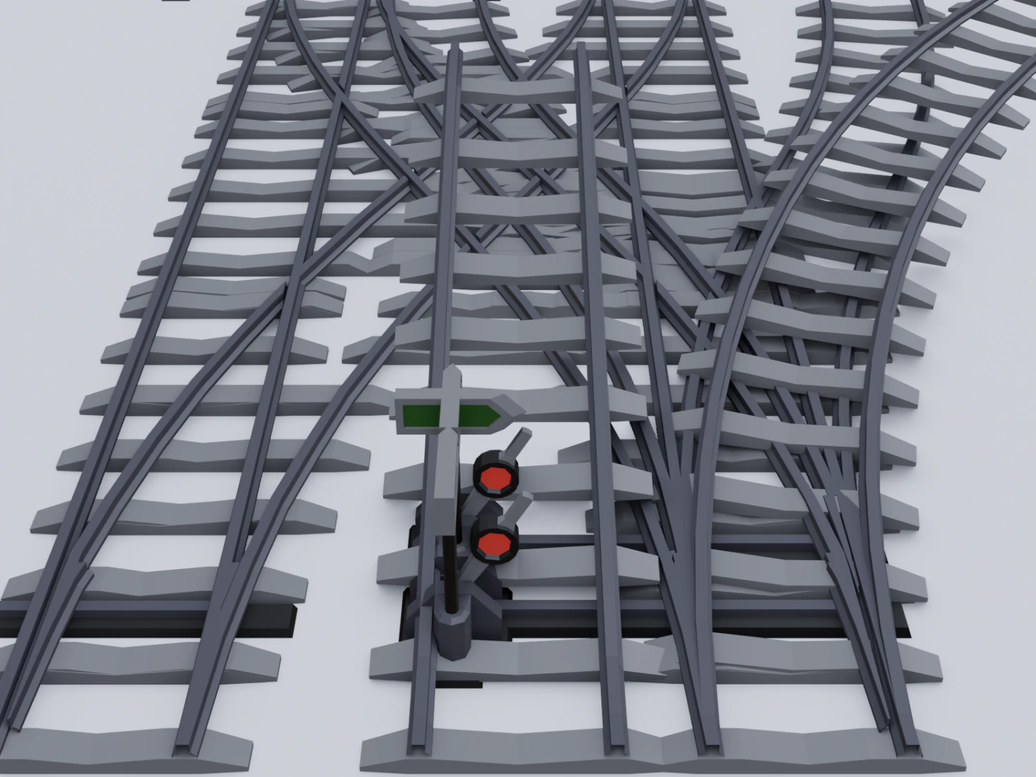 railway rails 3D Model .c4d .max .obj .3ds .fbx .stl .blend 