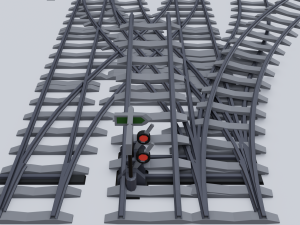 railway rails 3D Model
