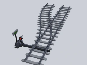 railway rails 3D Model