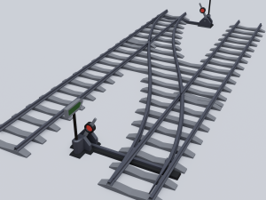 railway rails 3D 模型
