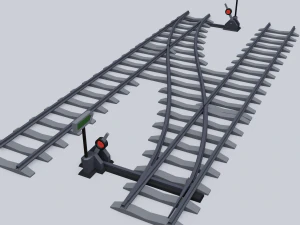 railway rails 3D Model