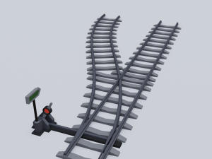 railway rails 3D 模型