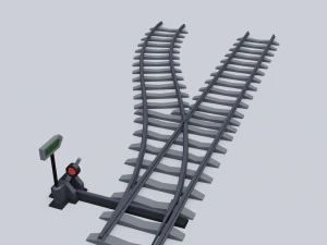 railway rails 3D Model