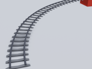 railway rails 3D 模型