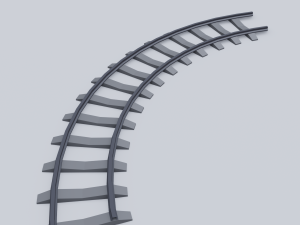 railway rails 3D 模型