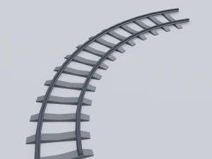 railway rails 3D Model