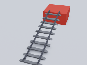 railway rails 3D 模型