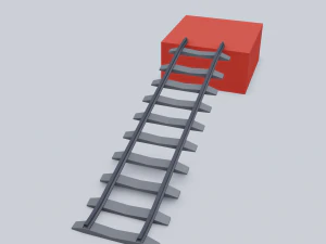 railway rails 3D Model