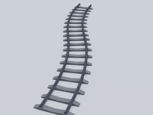 railway rails 3D 模型