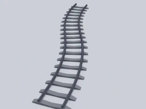 railway rails 3D Model