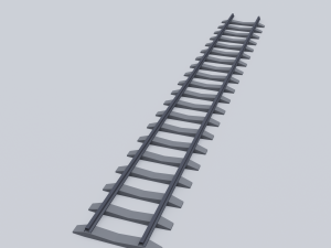 railway rails 3D 模型