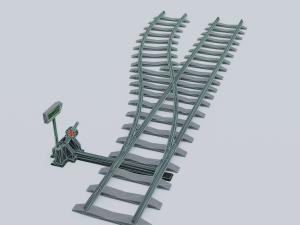 railway rails 3D 模型