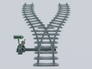 railway rails 3D 模型