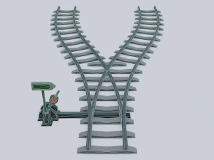 railway rails 3D Model