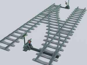 railway rails 3D 模型
