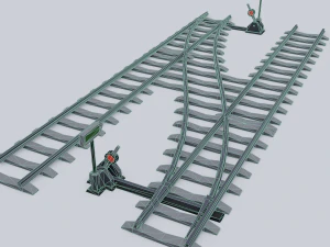railway rails 3D Model