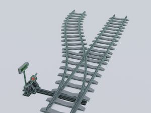 railway rails 3D 模型