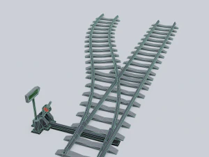 railway rails 3D Model