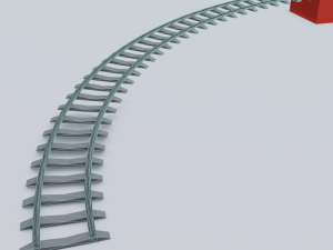 railway rails 3D 模型
