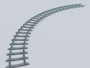 railway rails 3D 模型
