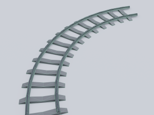 railway rails 3D 模型