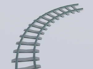 railway rails 3D Model