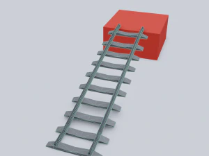 railway rails 3D Model