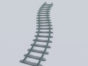 railway rails 3D 模型