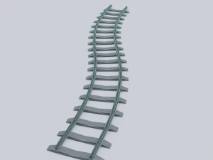 railway rails 3D Model