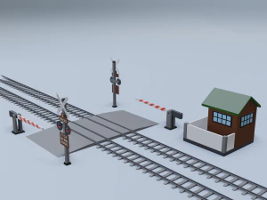 railroad crossing 3D Model