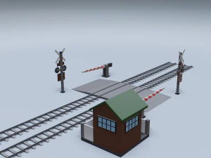 railroad crossing 3D Model