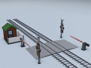 railroad crossing 3D Model
