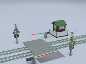 railroad crossing 3D Model