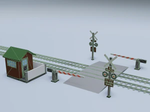 railroad crossing 3D Model