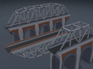 railroad bridges kit 3D Model